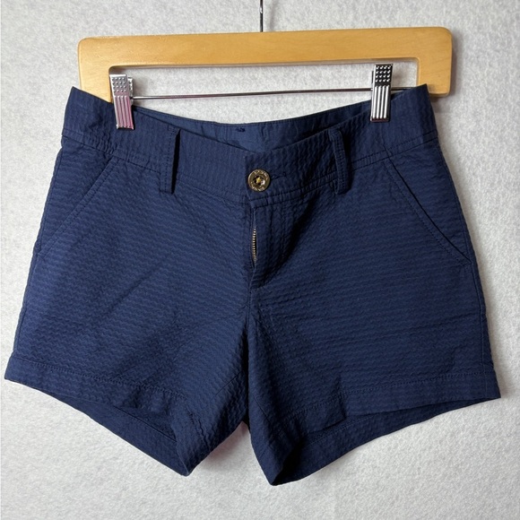 Lilly Pulitzer Navy Blue Callahan Shorts Size 4 - Picture 1 of 3